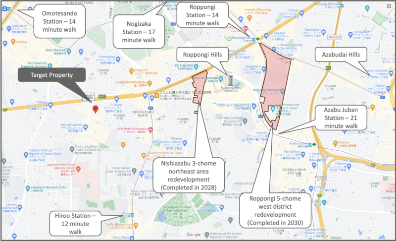 Land for Sale in Nishi-Azabu | Area Map | Housing Japan