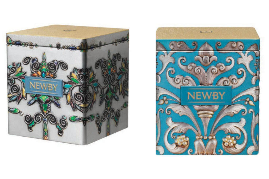 Newby Teas luxury tea boxes.
