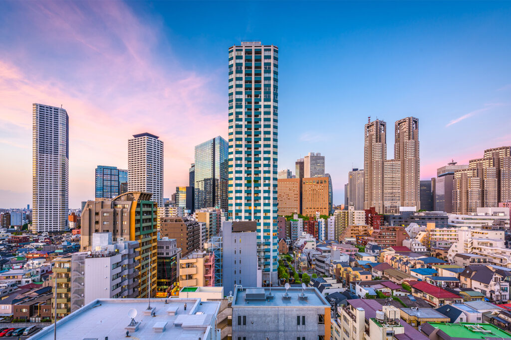 Nishi-Shinjuku Skyline near Shinjuku Station