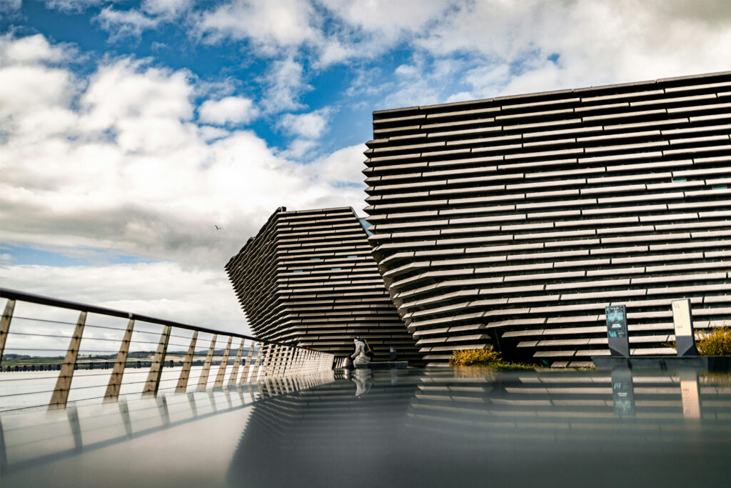 The V&A Dundee, designed by Kengo Kuma, an example of his work over