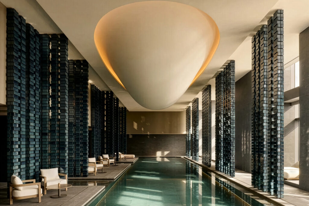 An image of the Aman Spa, one of the exclusive residents only amenities at the Aman Residence. 