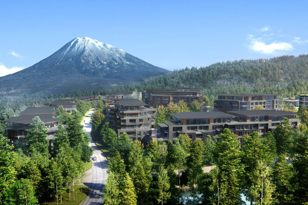 A render of the Hanazono Resort designed by Riccardo Tossani Architecture 