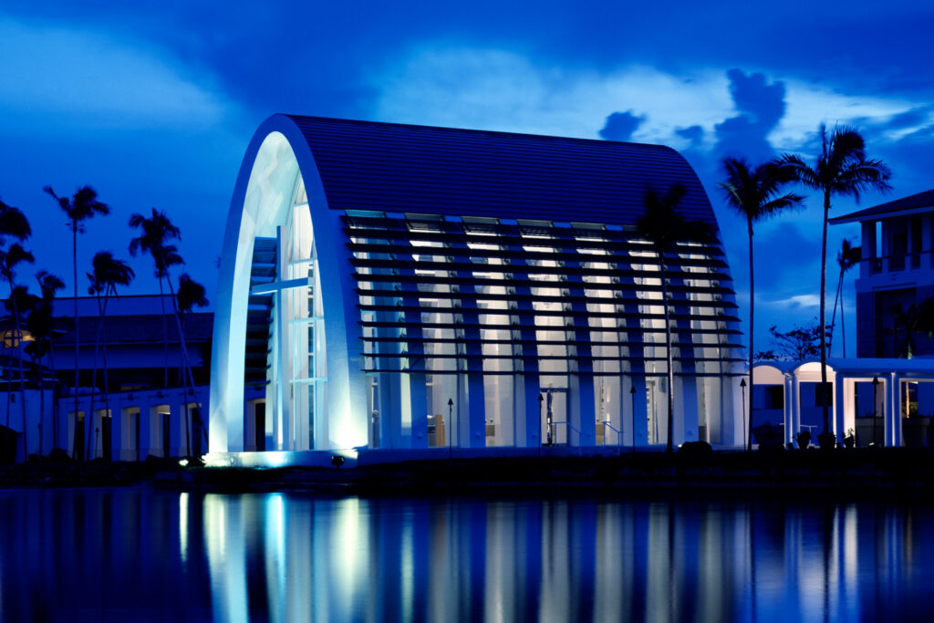An image of Ring Chapel in Guam, Designed by Riccardo Tossani showing Aviation's Influence.