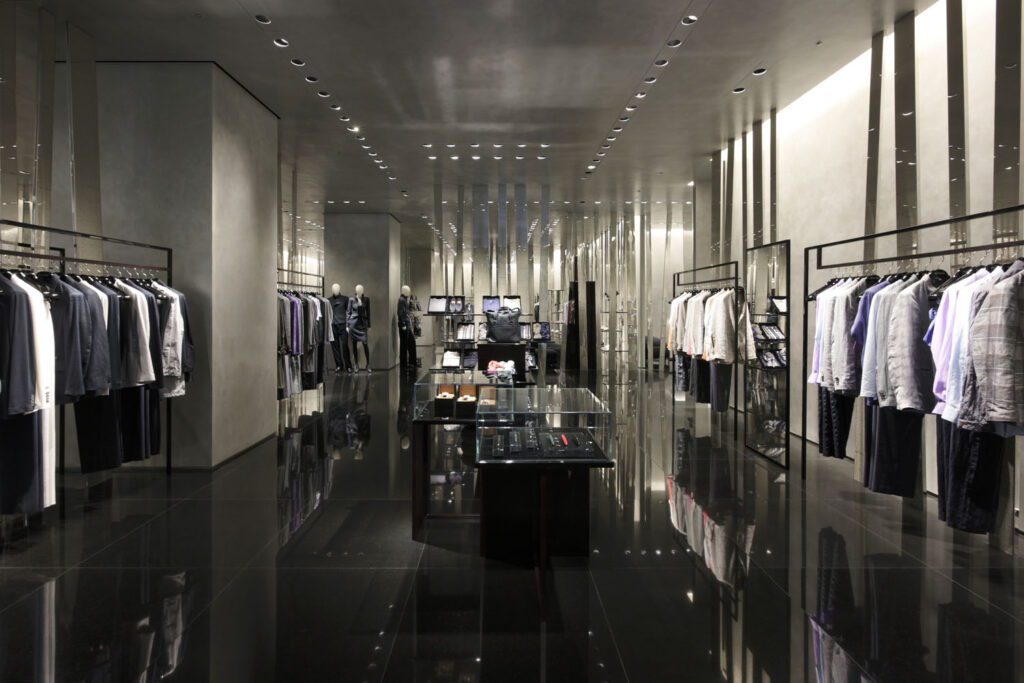 The Interior of Giorgio Armani Flagship Boutique, Roppongi Hills designed by Riccardo Tossani Architecture 