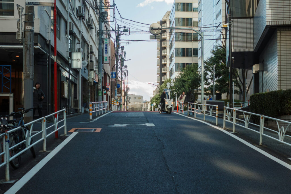 An empty street in Shibuya