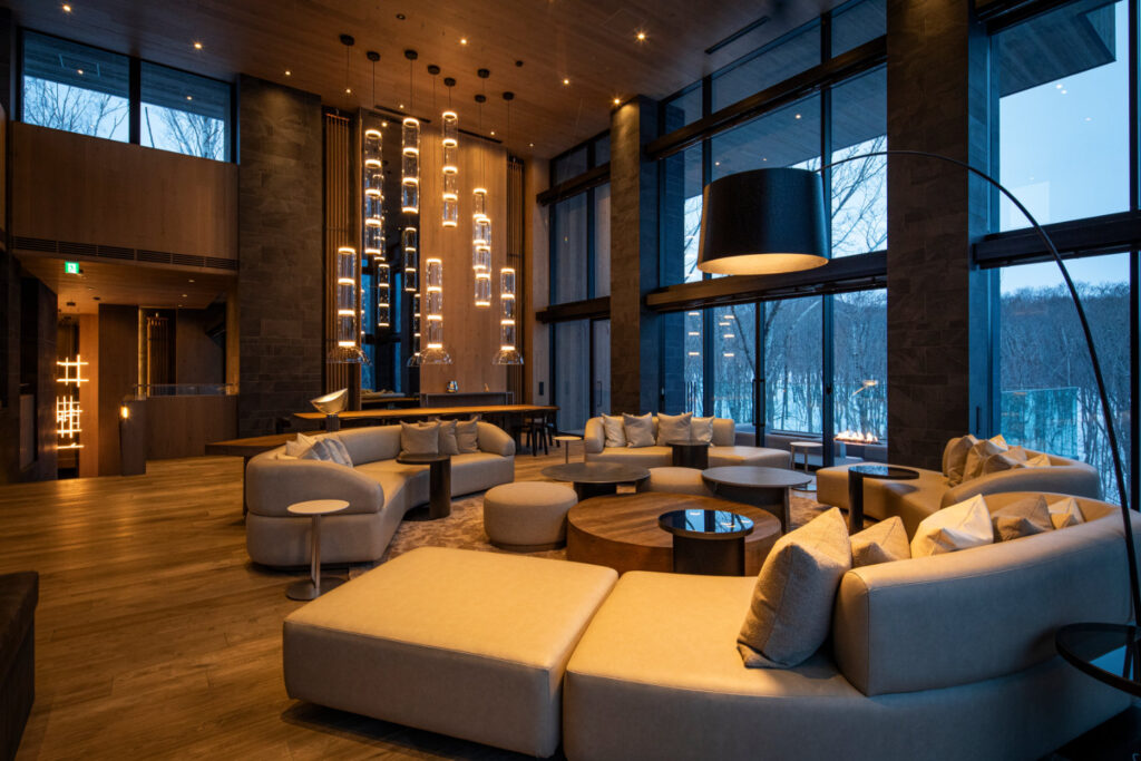 the interior of a luxury residence in Niseko designed by Riccardo Tossani Architecture