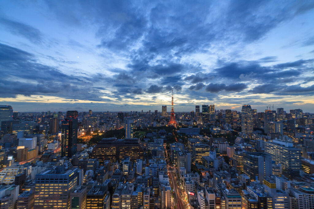 A Tokyo Skyline with Tokyo Tower