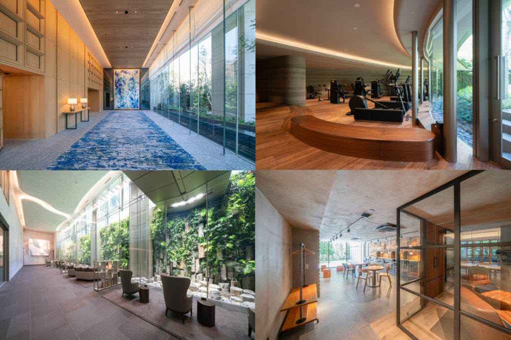 A section of luxury amenities at a luxury Condo complex, Mita Garden Hills.