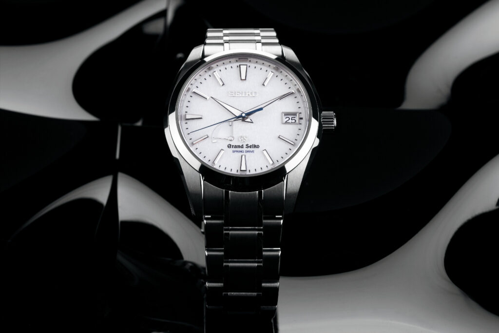 An image of the Grand Seiko SBGA011 also known as the 'Snowflake' luxury Japanese watch with