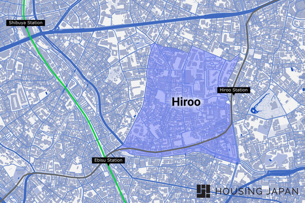 Train and metro lines in and near Hiroo, Hiroo area guide