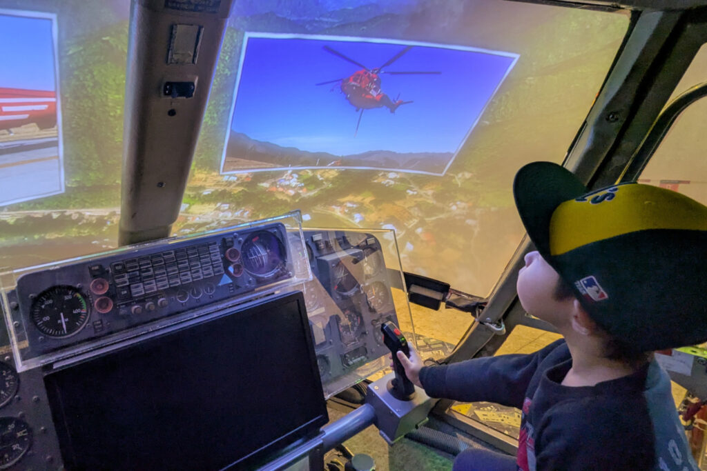 Tokyo Fire Museum, Yotsuya, Toyko showing a fire helicopter interactive display